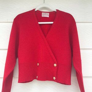 Pendleton Cropped Vintage Red Sweater